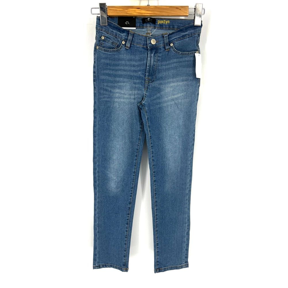 7 for all Mankind Jeans Girls Size 10 Paxtyn Skinny Blue Stretch Denim Dream NWT